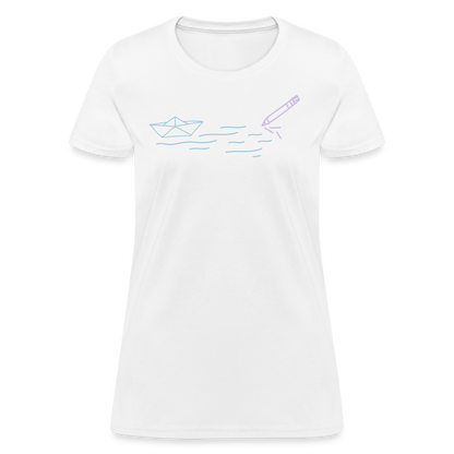 Women's T-Shirt - Sailing Paper - white