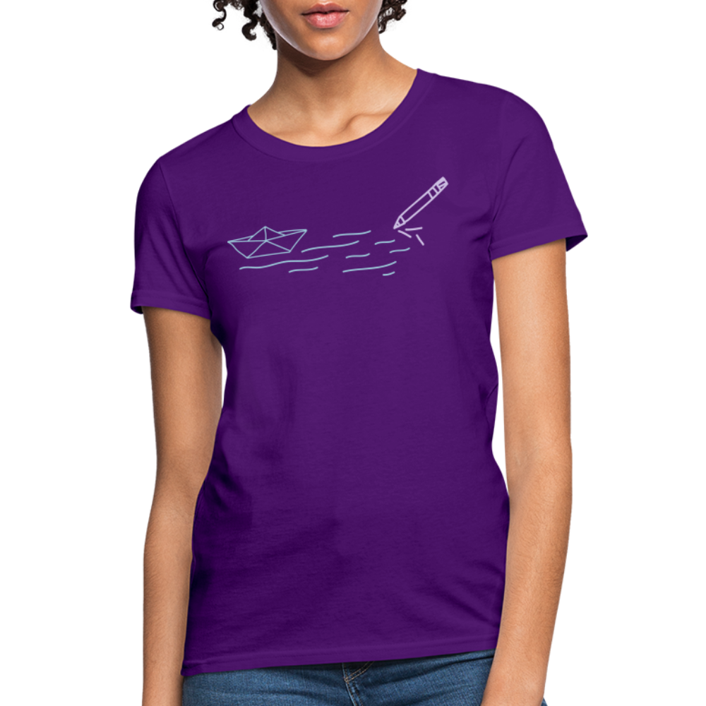 Women's T-Shirt - Sailing Paper - purple