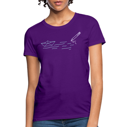 Women's T-Shirt - Sailing Paper - purple