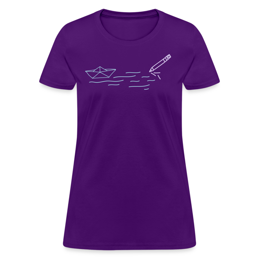 Women's T-Shirt - Sailing Paper - purple