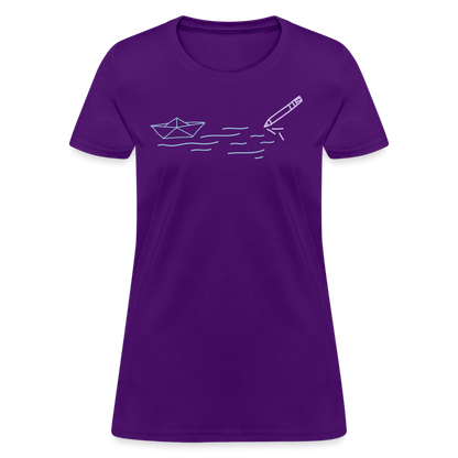 Women's T-Shirt - Sailing Paper - purple