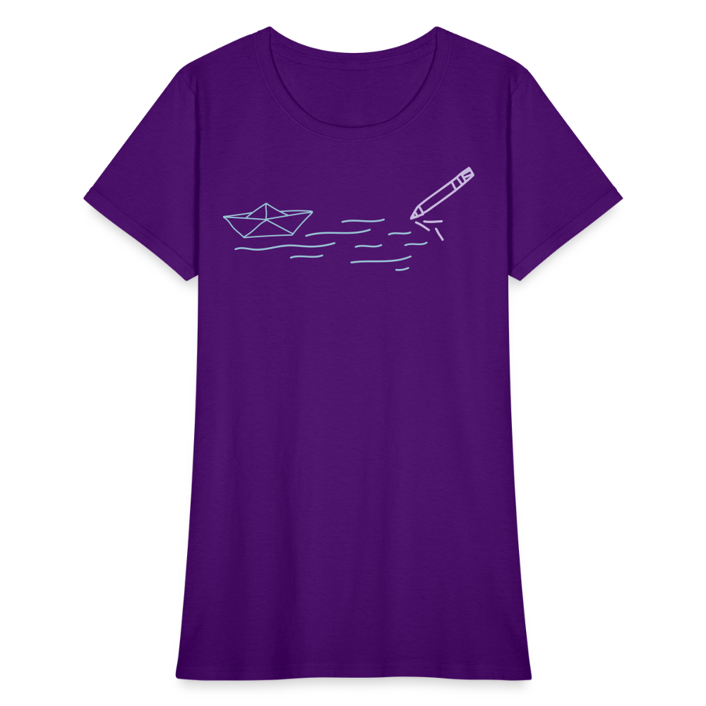 Women's T-Shirt - Sailing Paper - purple