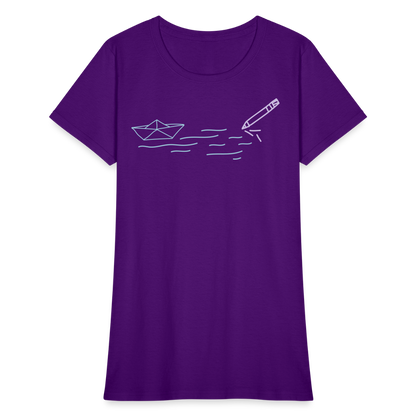 Women's T-Shirt - Sailing Paper - purple