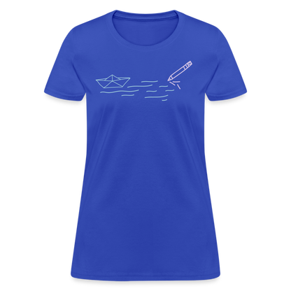 Women's T-Shirt - Sailing Paper - royal blue