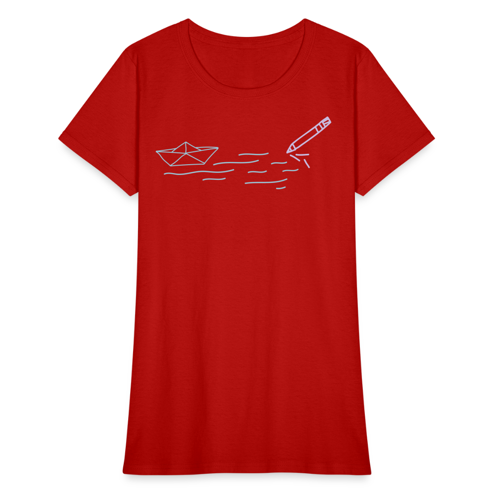 Women's T-Shirt - Sailing Paper - red