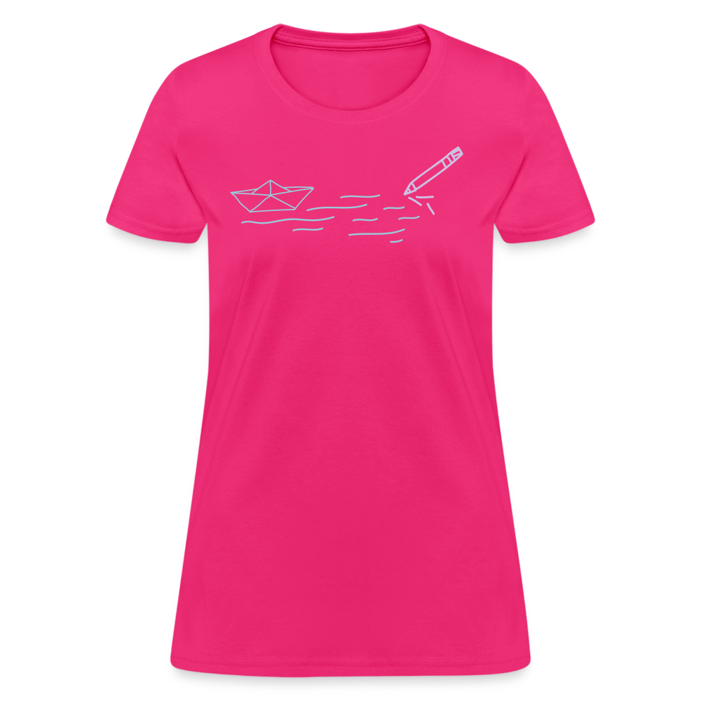 Women's T-Shirt - Sailing Paper - fuchsia