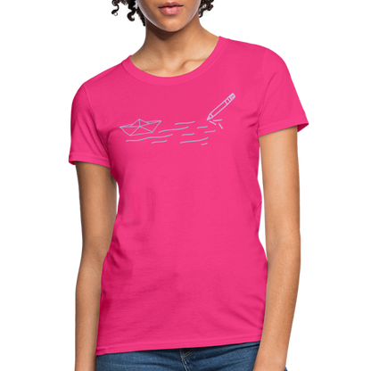 Women's T-Shirt - Sailing Paper - fuchsia