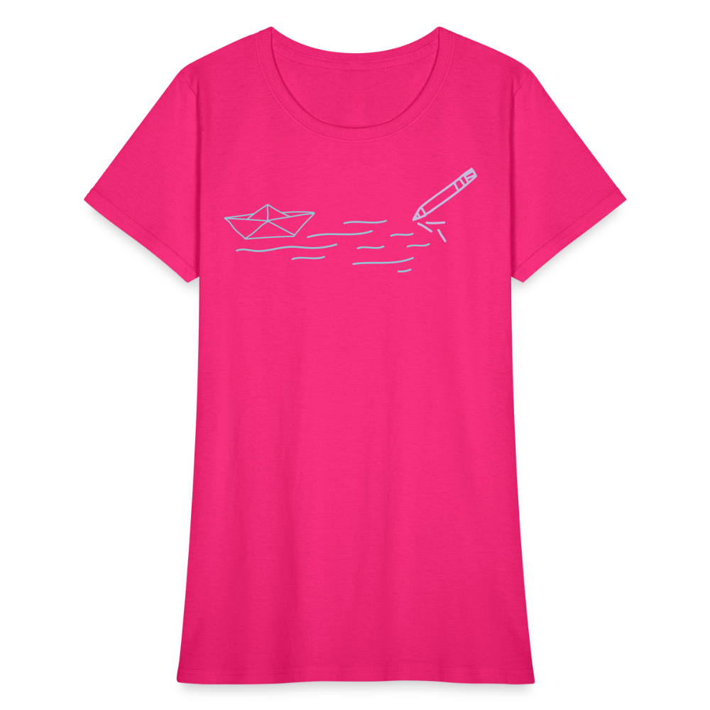 Women's T-Shirt - Sailing Paper - fuchsia