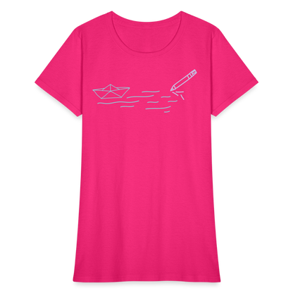 Women's T-Shirt - Sailing Paper - fuchsia