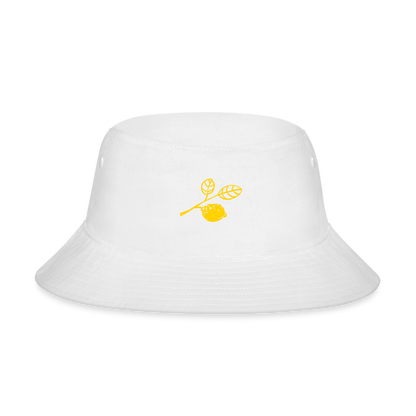 Lemon Branch Bucket Hat - white