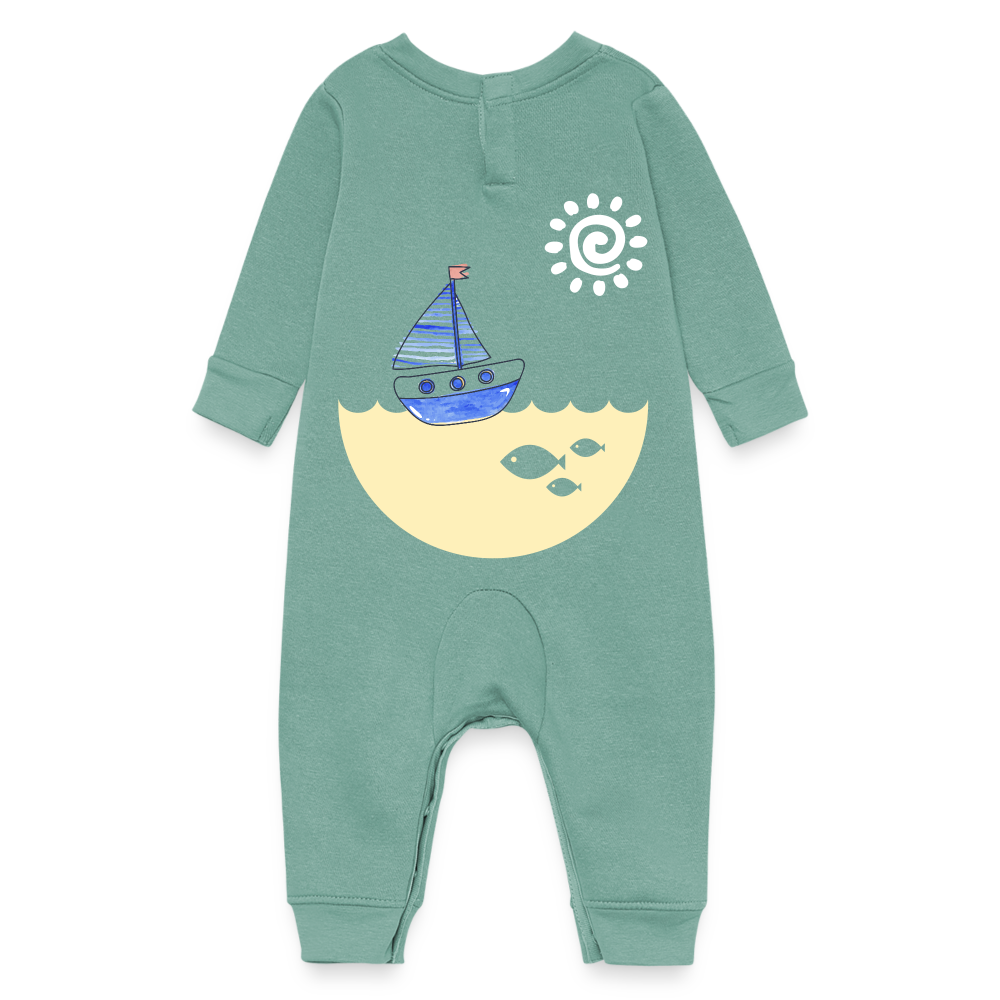 Sailing Baby Fleece One Piece - saltwater